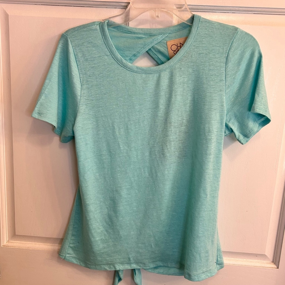 Women's Chaser open back T-Shirt Size M blue/green